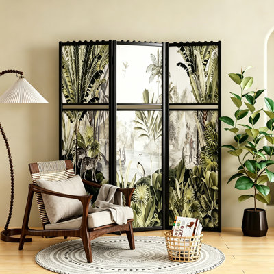 Paravent Mid-Century Botanical