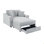 Canapé-lit moderne 53,5 po Canapé-lit Canapé-lit avec coussins et espace de rangement caché pour le salon, la chambre à coucher, gris