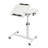 White Portable Adjustable Rolling Laptop Table Stand with Wheels