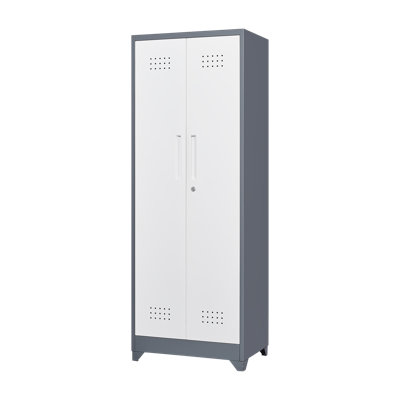 Armoires de rangement en métal, armoire à outils de nettoyage avec porte verrouillable, rangement pour outils à grand balai et rangement