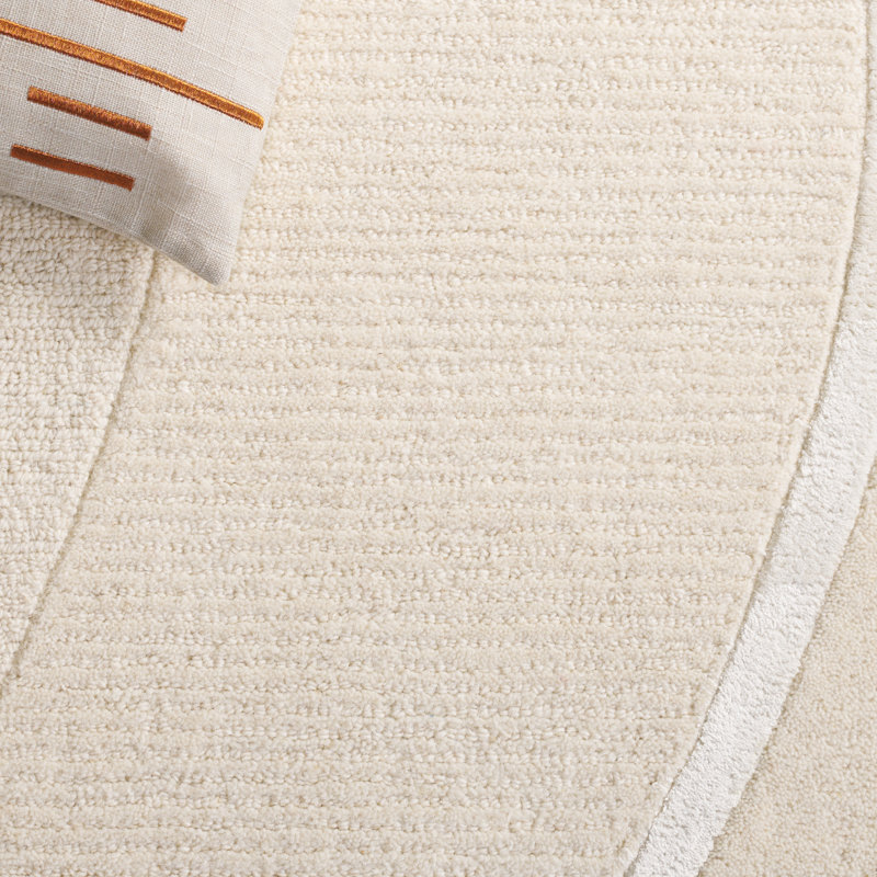 Fifth Avenue 452 Hand Tufted Wool/Viscose Abstract Indoor Use Only Rug in Ivory, Rectangle 5' x 8'
