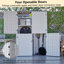 Armoire de rangement de garage, rangement d'équipement de jardin en résine antirouille avec cloisons