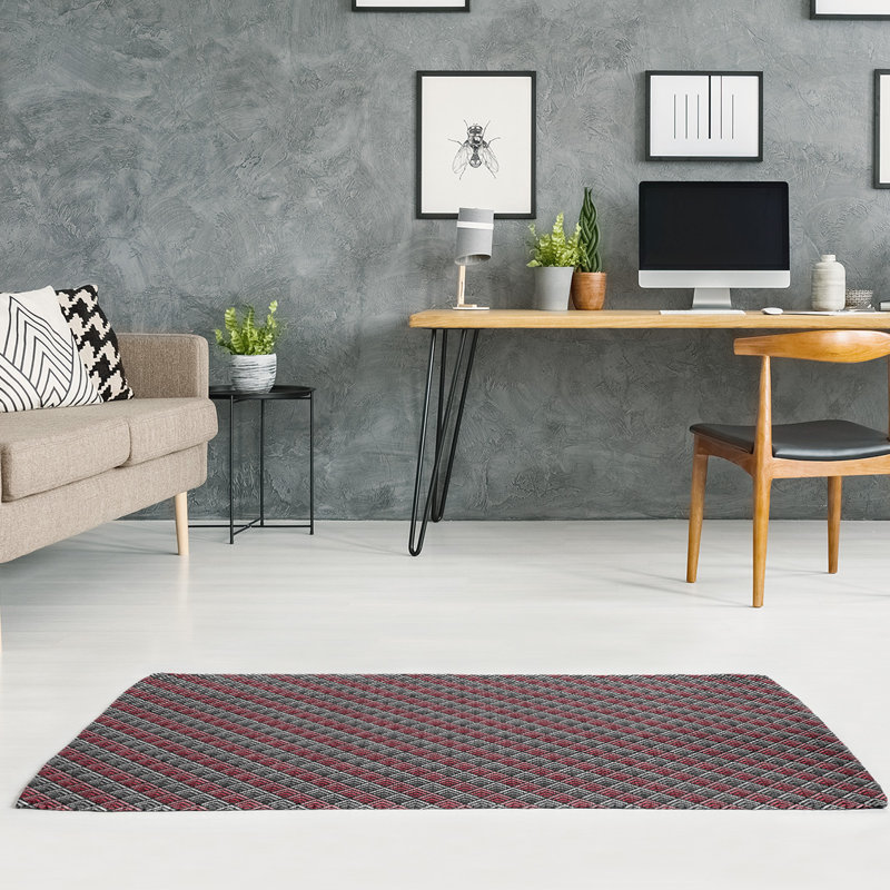 Chenille Geometric Indoor Rug, Rectangle 4' x 6'