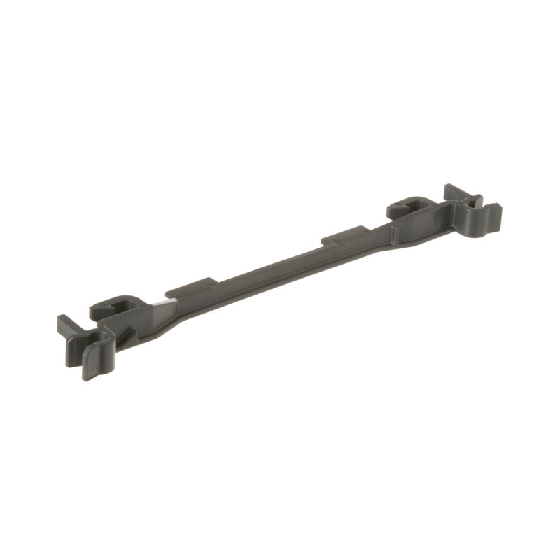 Dishwasher lower rack clip