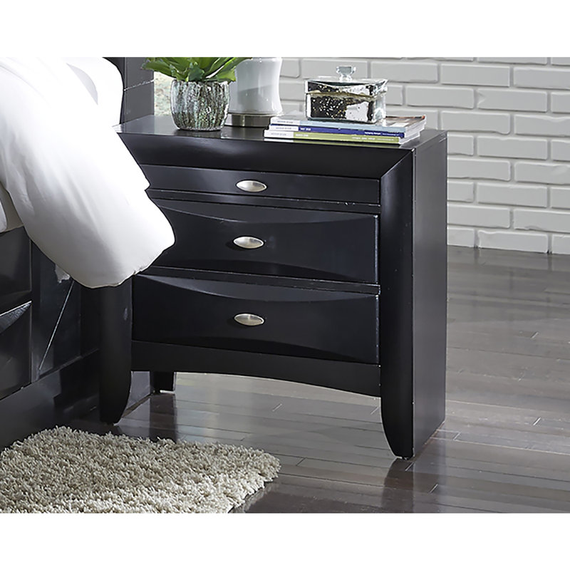 Table de chevet noire Lucille