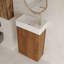 Meuble-lavabo flottant de 16,5 po avec lavabo intégré en céramique et rangement - parfait pour les petites salles de bain