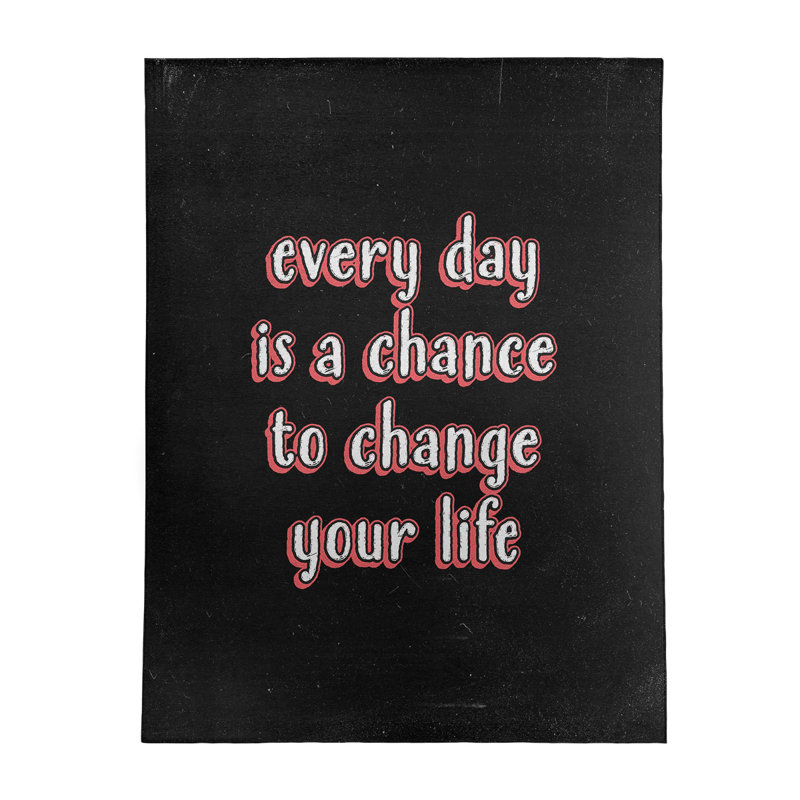 Quotes Chenille Indoor Rug, Rectangle 5' x 7'