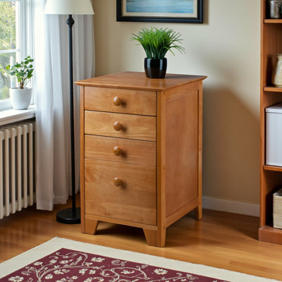 Honey finish Amedori Home Office File Cabinet by Red Barrel Studio