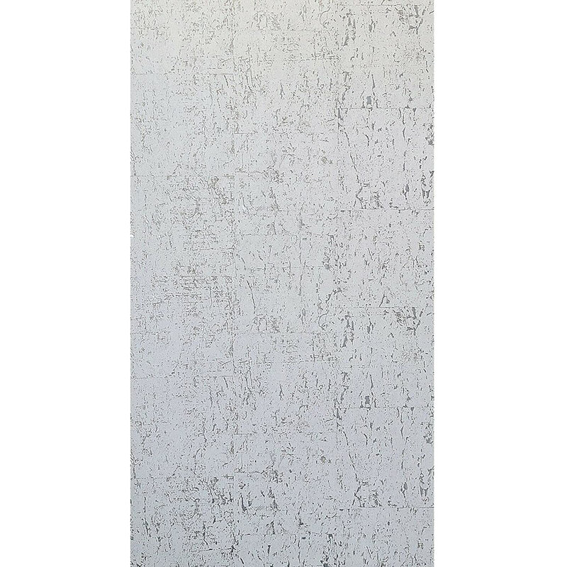Papier peint industriel texturé en simili liège, Blanc cassé / doré