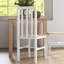 4 chaises de salle à manger, dossier à lattes blanches - pin, capacité de poids de 264 lb, polyvalente pour de multiples occasions, assise peu encombrante en bois de pin sans accoudoirs, espace de vie idéal