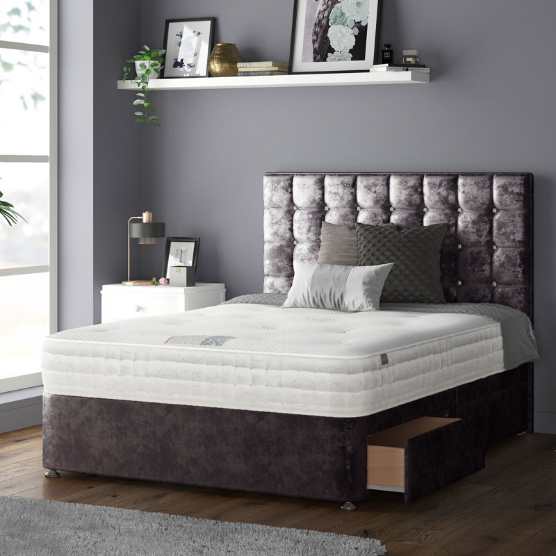 Rochester Upholstered Headboard, Double (4'6), Amethyst