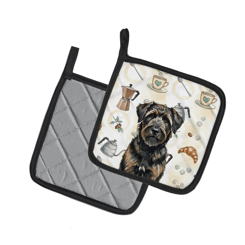 Paire de porte-casseroles Brindle Bouvier des Flandres