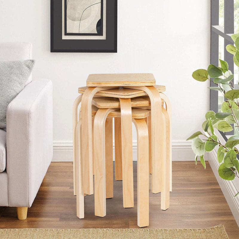 Tabouret de comptoir en bois massif 18 po Ismat