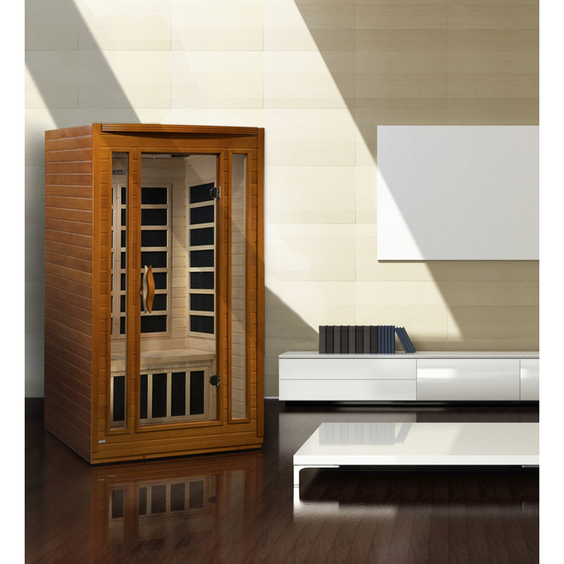 Barcelona Honey Dark Stain Hemlock 1-2 Person Infrared Sauna