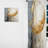 Minimalism Grey Gold moon potteries - Modern Velvet Curtain - Room Darkening - 1 Panel-107580235