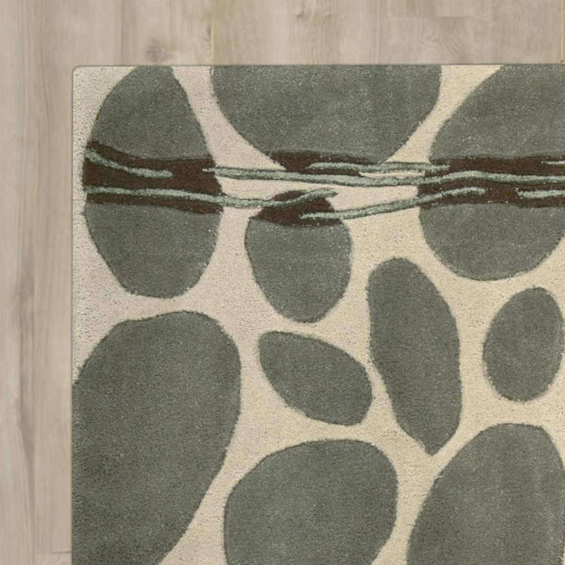 Tapis touffeté à la main Garnie, Rectangle 8 pi x 11 pi