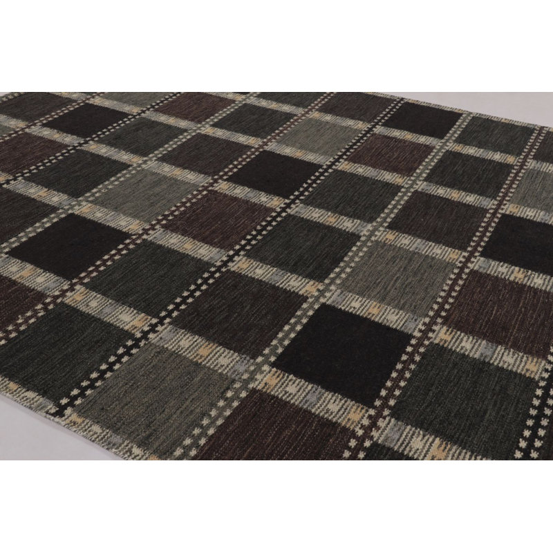 Scandinavian Wool Geometric Area Rug, Rectangle 12' x 15'