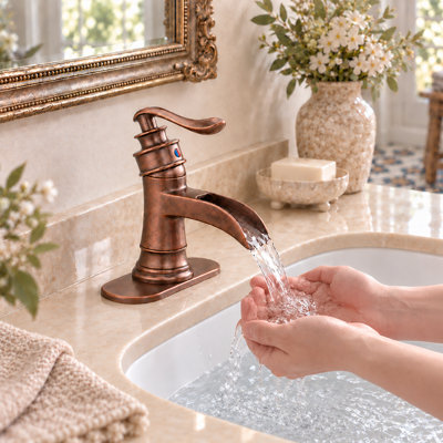 Single-handle Bathroom Faucet with Drain Assembly