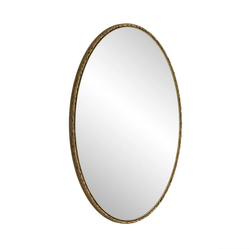 Iron Art Oval Retro Mirror (Includes Mirror Only), Gold