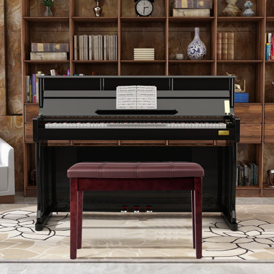 Nahome Genuine Leather Upholstered Storage Bench