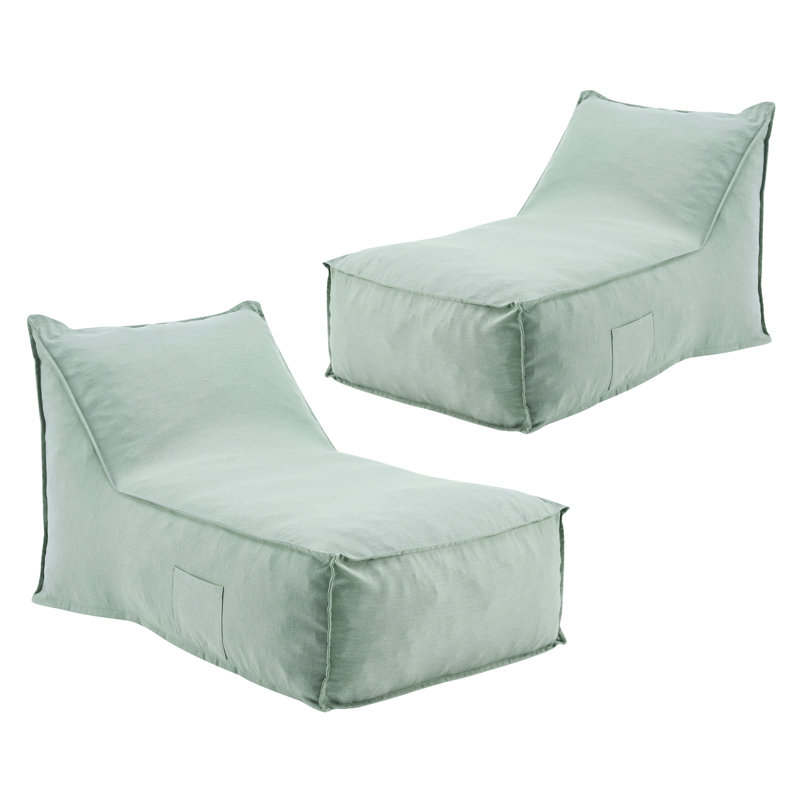 Fauteuil à billes avec housse amovible Brody, Menthe