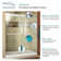 56" W x 70" H Bypass Frameless Shower Door with TruMotion Technology