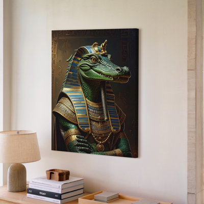 Toile, art mural Sobek, dieu du Nil