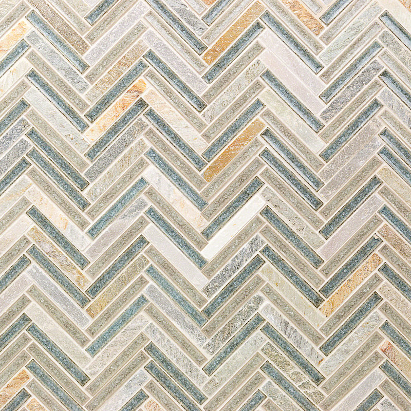 Roman 0.56" x 4" Marble Herringbone Mosaic Wall Tile
