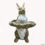 Statue de lapin en oxyde de magnésium peinte à la main, sculpture décorative pour jardin.