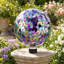 Globe terrestre mauve perlé mosaique