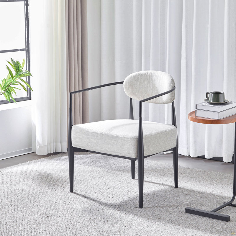 Fauteuil d'appoint rembourré Mid-Century, Noir