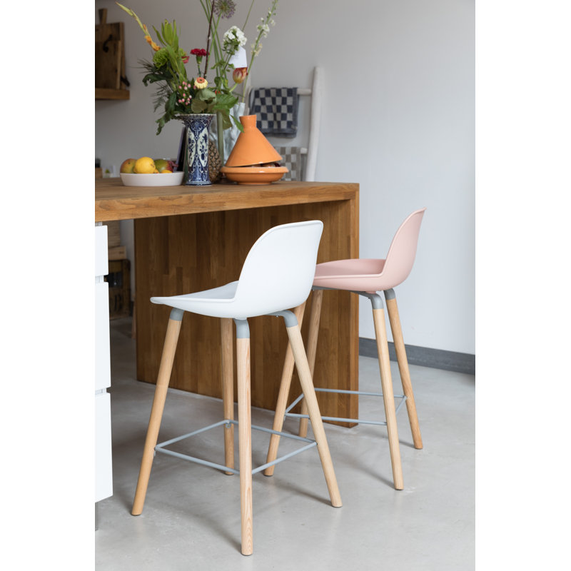 Albert Kuip Counter & Bar Stool, Counter Stool (26" Seat Height), White