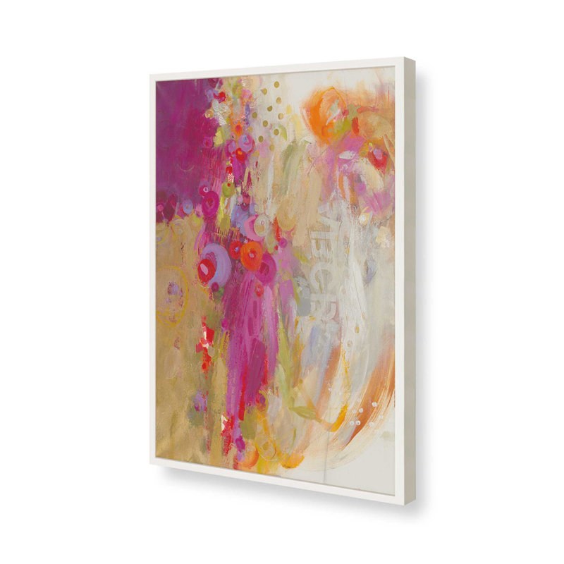 Reproduction d'art sur toile, "From What I Gather" par Janet Itsne, Impression sur cadre ouvert sans papier mat, Blanc