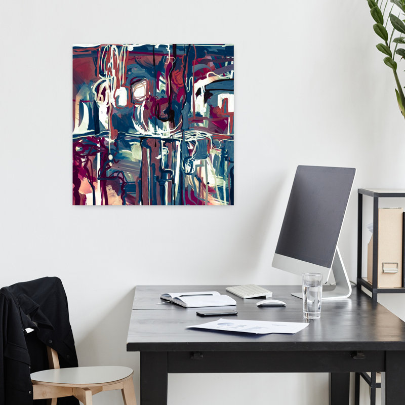 Art contemporain, art contemporain abstrait, H 18 po x l 18 po