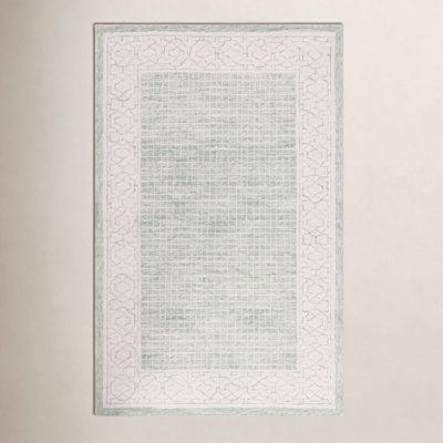 Hand-Tufted Geometric Wool Rug