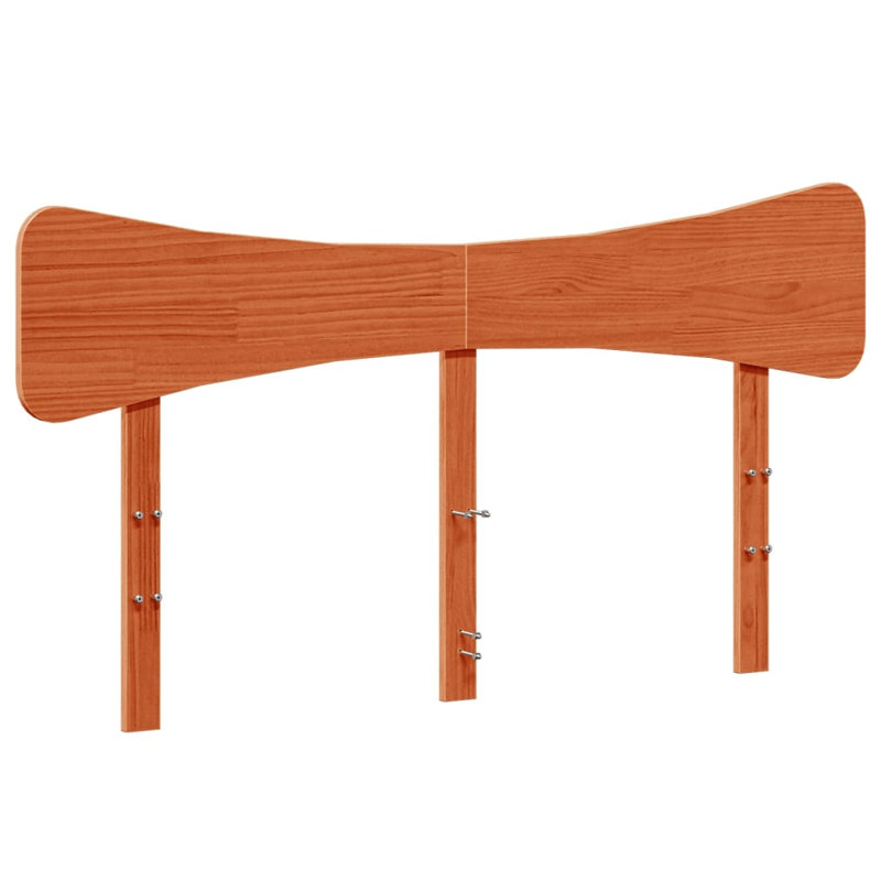 Meleka Solid Wood Headboard, Wax Brown, Kingsize - 160 x 200 cm