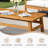 Patio Light Brown Wood Coffee Table