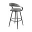 Tabouret de bar ou de comptoir pivotant avec structure en fer Aigerim-833175391-833175390