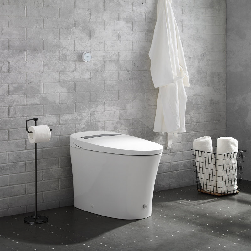 Toilette allongée sans réservoir Viro Smart, vortex sans contact? Double chasse 1,1 / 1,6 gpf