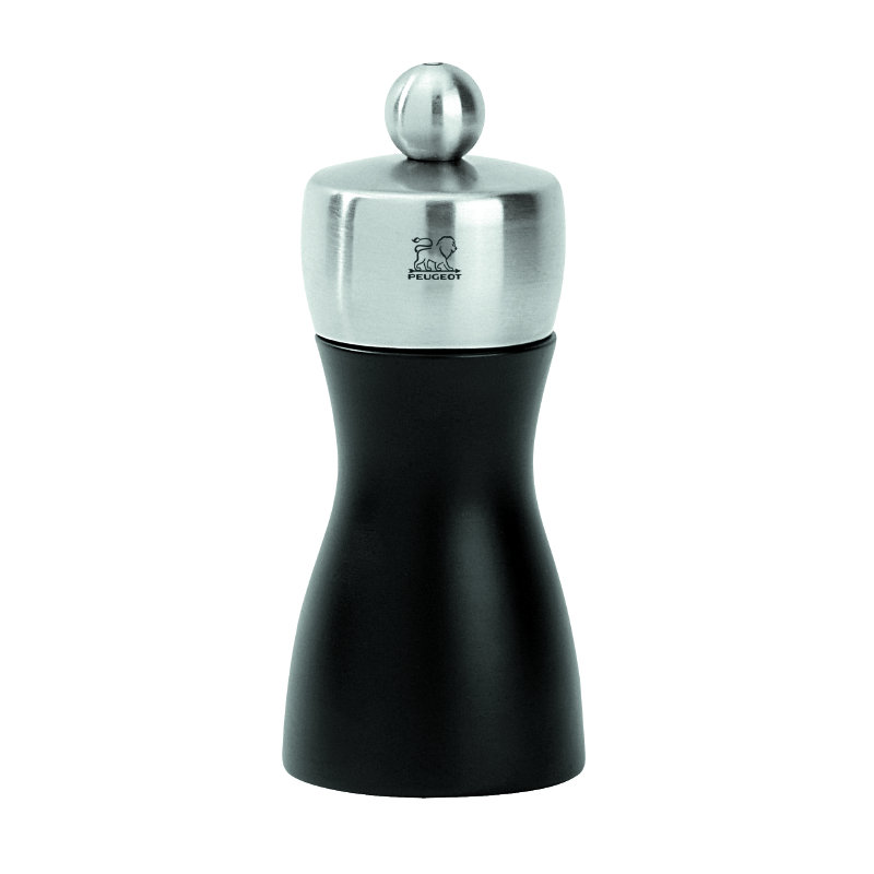 Peugeot Fidji Pepper Mill, 4.75" H x 2.04" W x 2.04" D, Matte Black