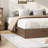 Modern Minimalist Wood Platform Bed Frame, Sturdy Floor-Standing Noise-Free Bed No Headboard-1232814367-1232814360