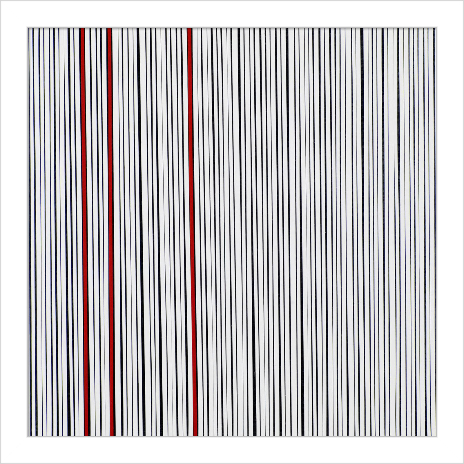 Mostly White Print by Alex Dunn, White, 13" H x 13" W x 1" D