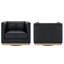 Chaise d'appoint pivotante rembourrée-922128099
