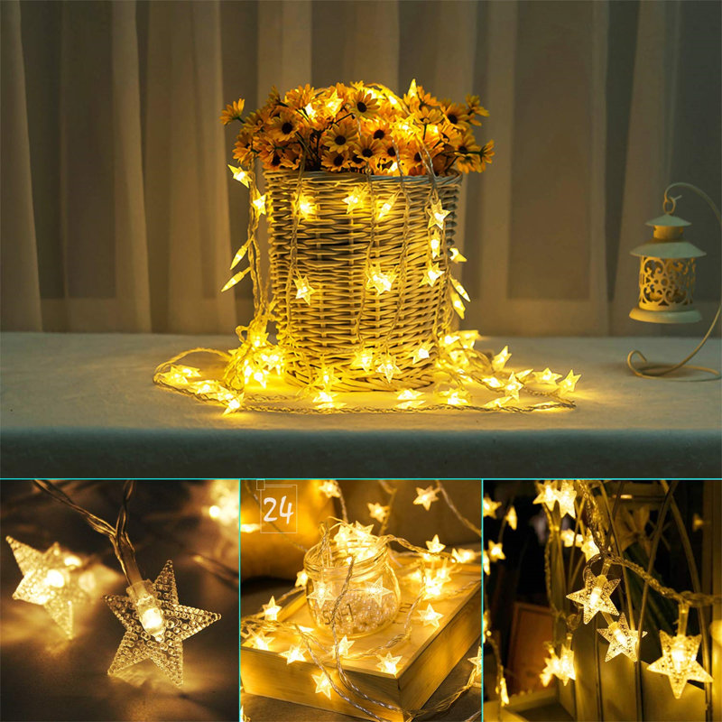 Alzahra 600cm LED Battery Powered 40 - Bulb Fairy String Light