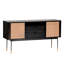Buffet Cialan - 59,1 po noir avec osier naturel-685079289