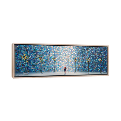 Rainy Night Date - Wall Art Print - Framed Canvas