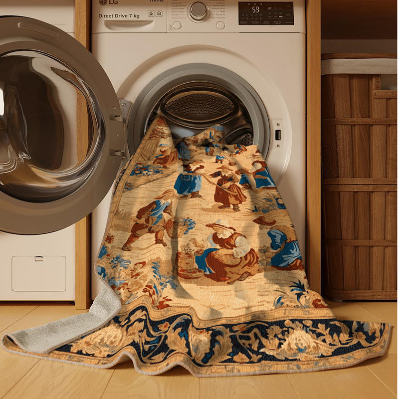 Tapis brun français lavable à la machine, Tapis de couloir 2 pi x 5 pi