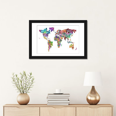 Karlskrona " World (Countries) Typographic Map II " by Michael Tompsett