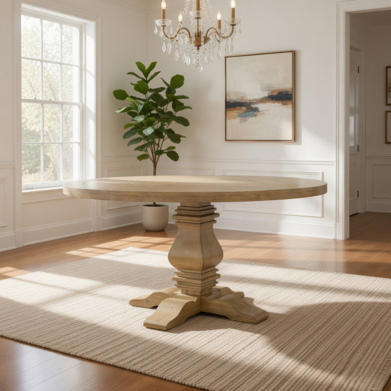 Melida Round Solid Wood Dining Table