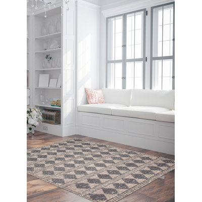 Tapis gris nouvel âge en laine 6 pi x 8 pi 11 po Artiola